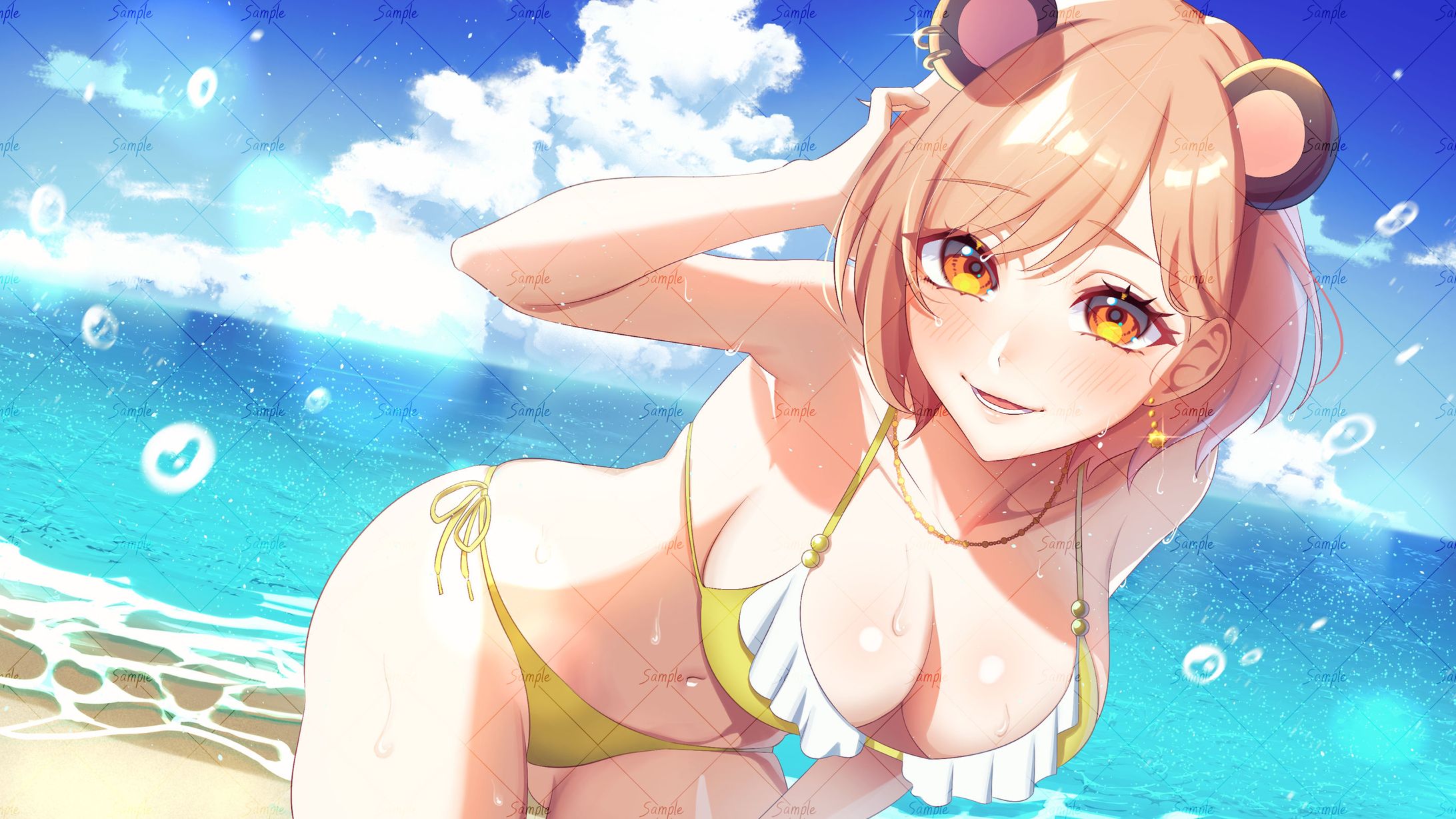 日ノ熊はくび様水着イラスト-1