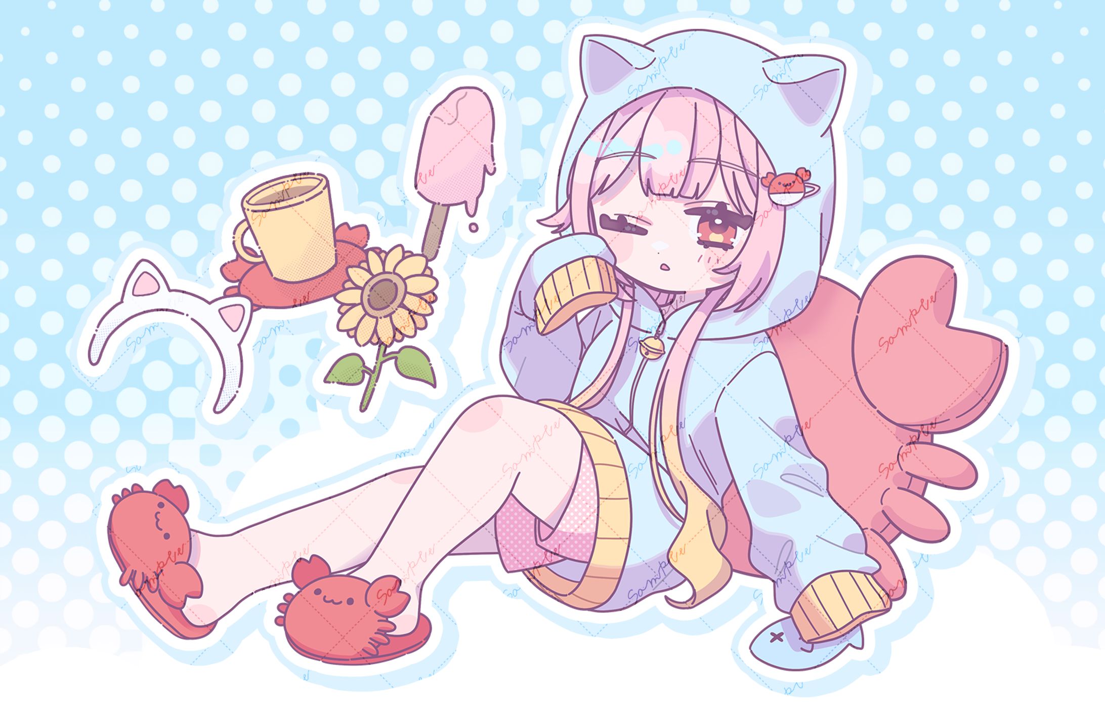 夢通ぐう様 歌ってみた動画イラスト-1