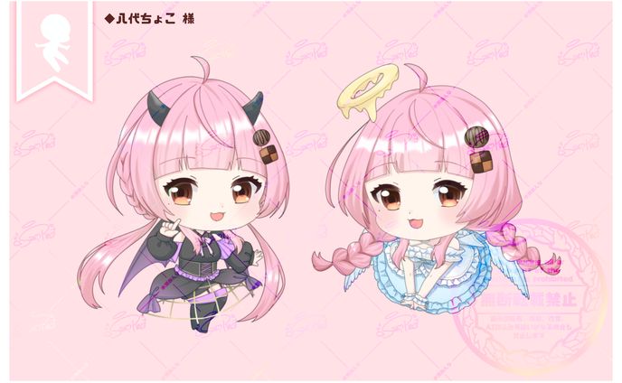 【八代ちょこ 様】悪魔/天使ミニキャラ