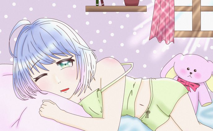 学生、ゲームイラスト
