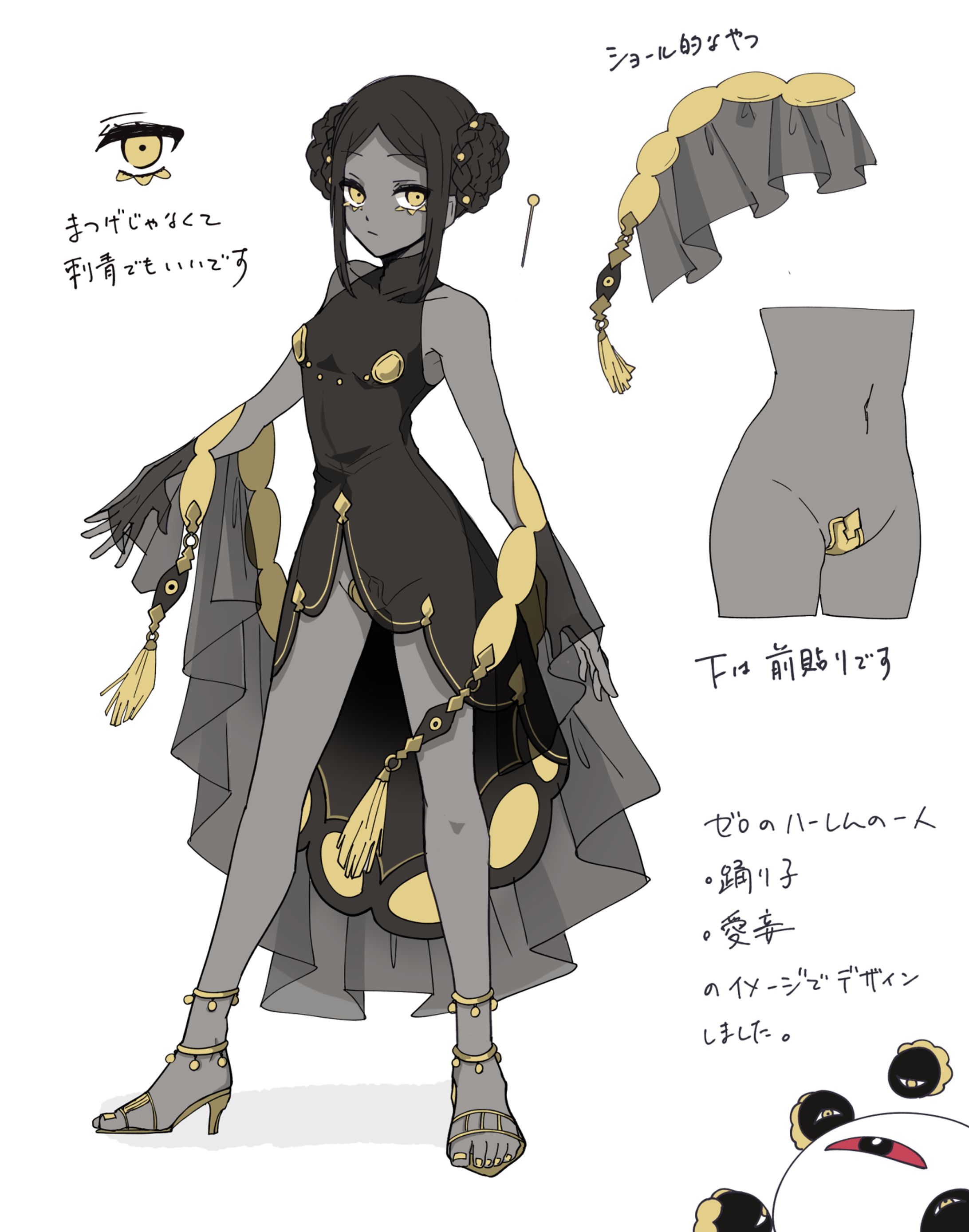 参考：キャラ設定詳細絵など(二次創作擬人化)-1