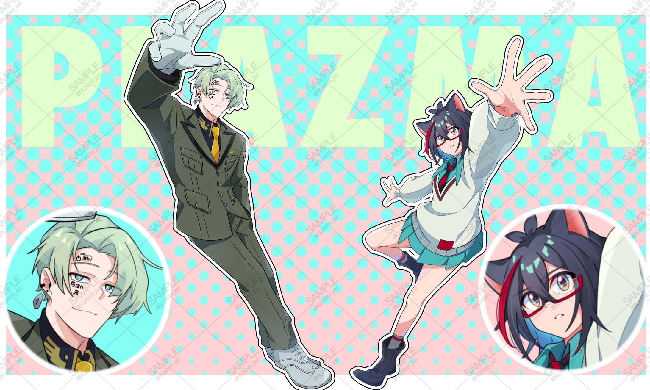星仁いち様、牧奈ロイド様　歌ってみたイラスト-1