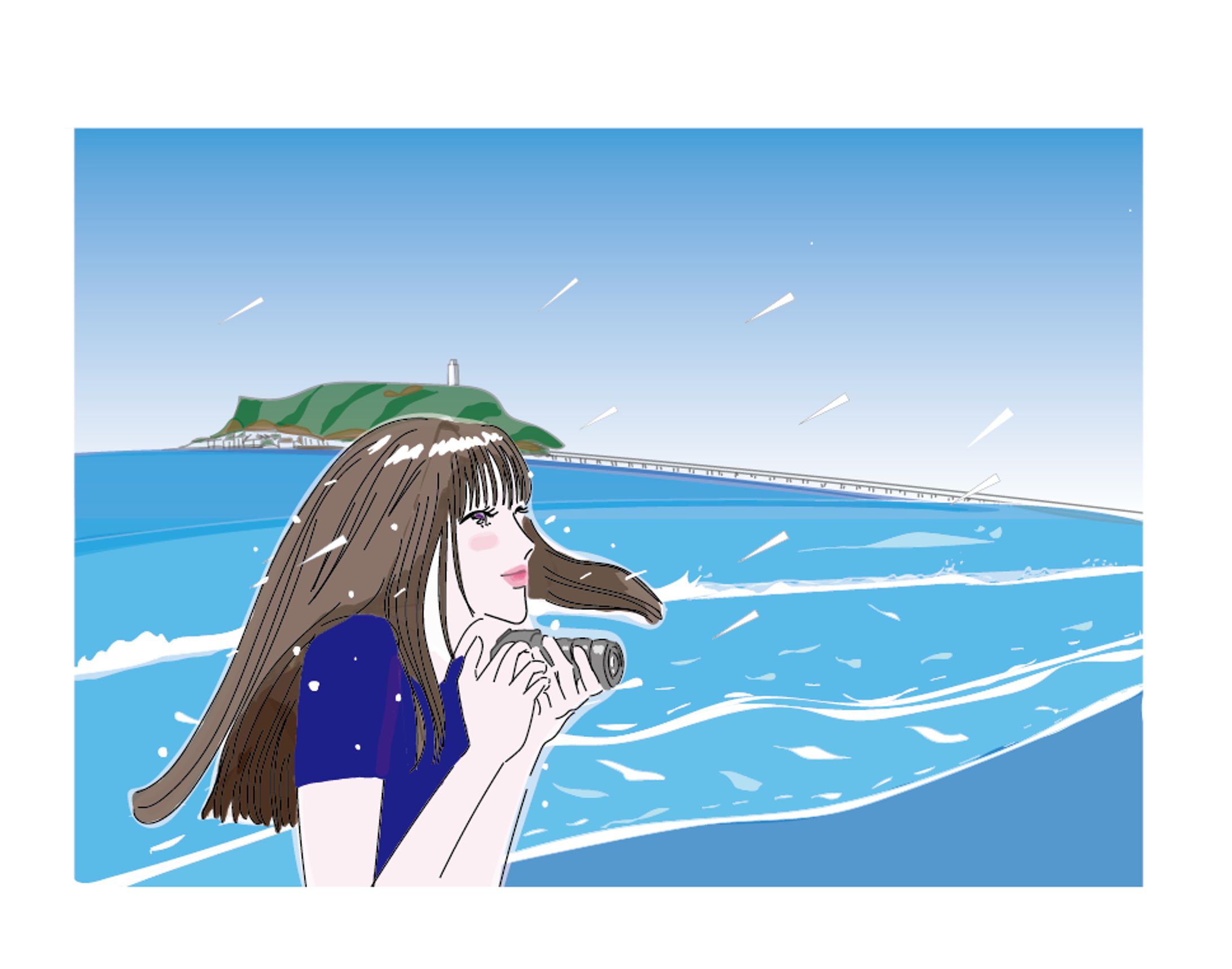 海とカメラ女子-1
