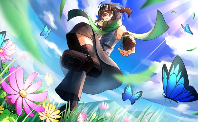 城戸エリク様　Butter-Fly歌ってみた用イラスト