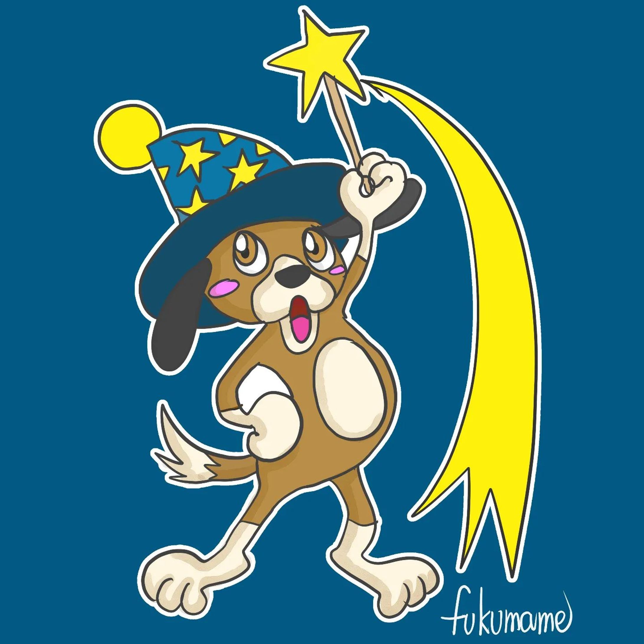 【デジ絵】『魔法の杖でお星さま☆』-1