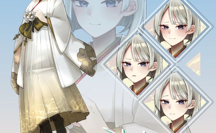 【コミッション】和服長身女子