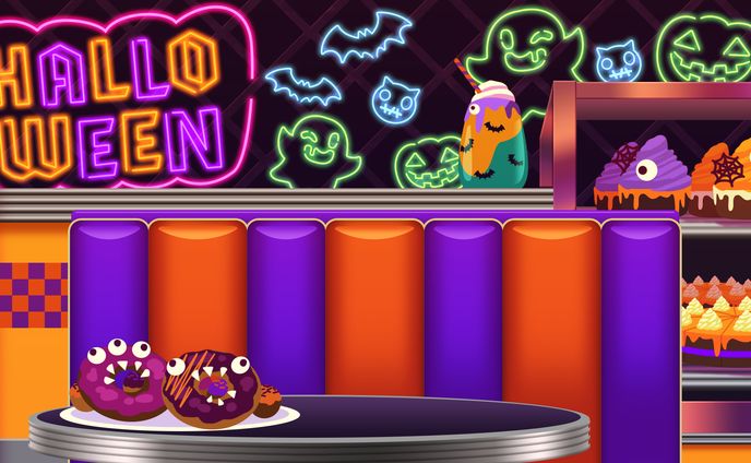 ハロウィン風の配信画面デザイン2