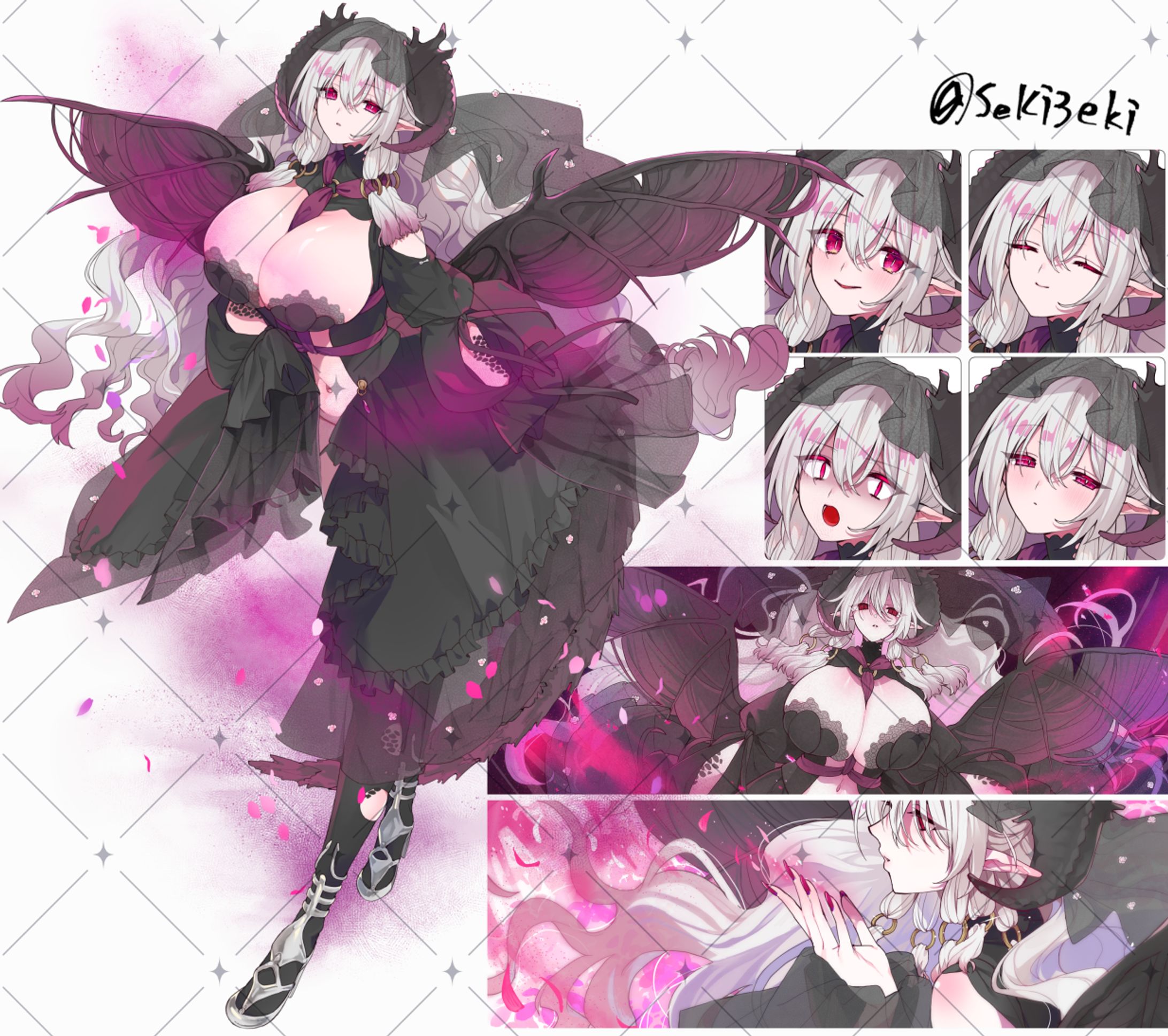 [コミッション]立ち絵＋カットイン＋三面図-1