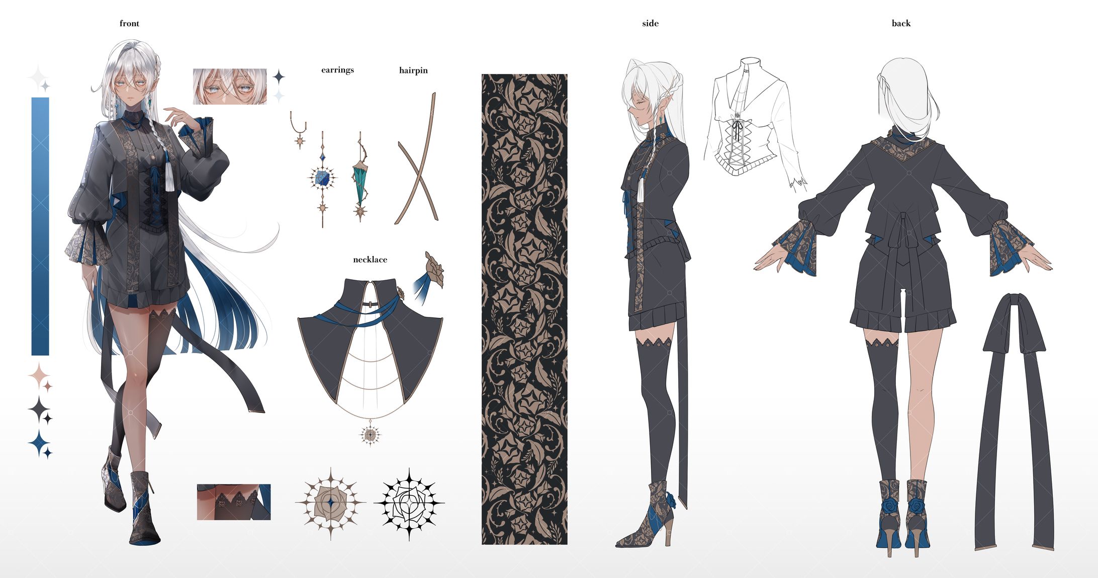 【ご依頼作品】ベル・ジェイド様 三面図-1