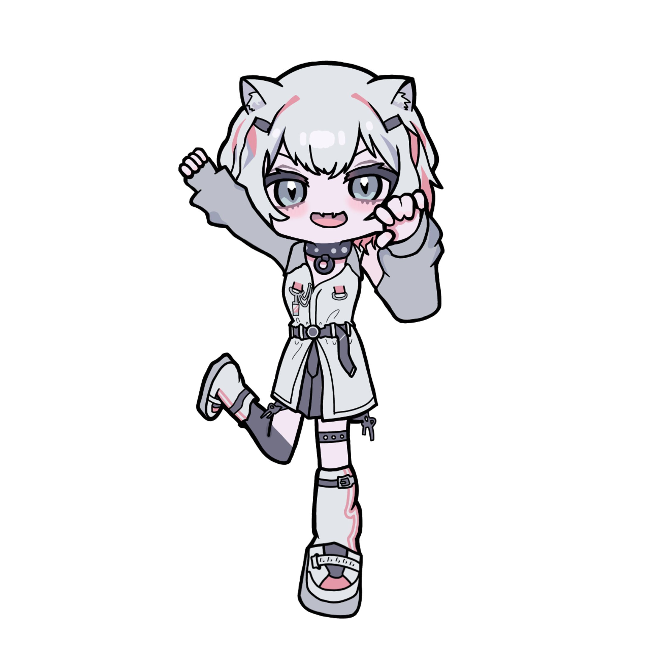 デフォルメイラスト  全身【猫珠りうら様】-1