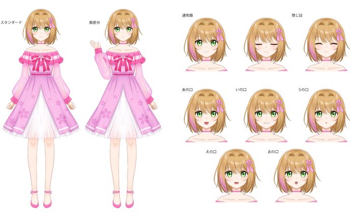 Adobe Character AnimatorAdobe Character Animatorパーツ分け mina n1様 