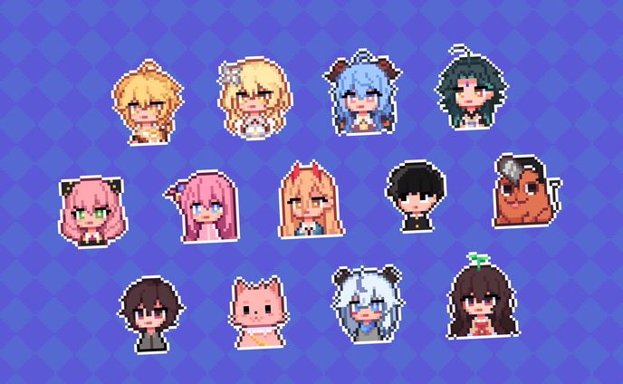 Pixel PNGTuber Characters