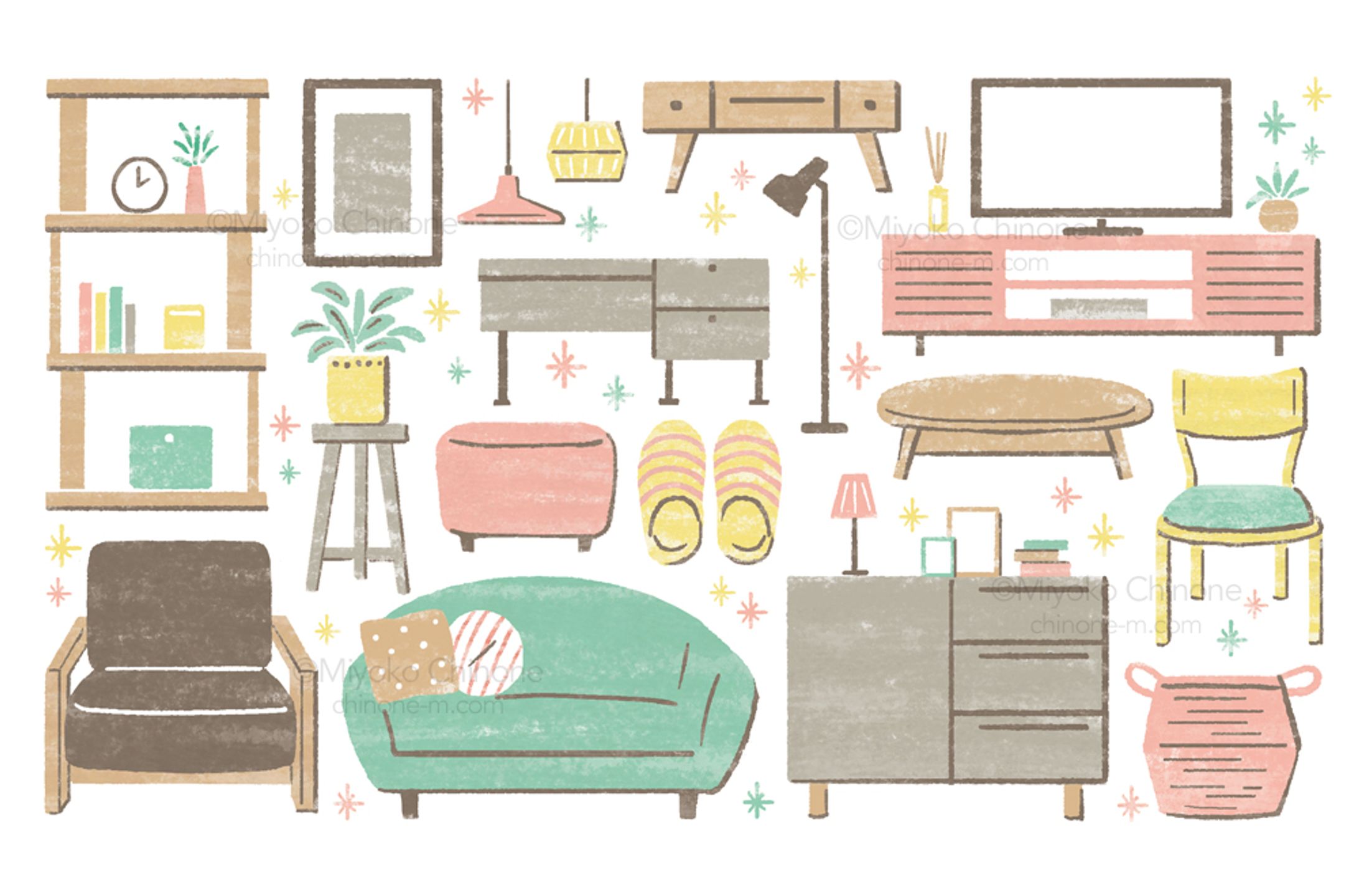 家具のイラスト（オリジナル）-1