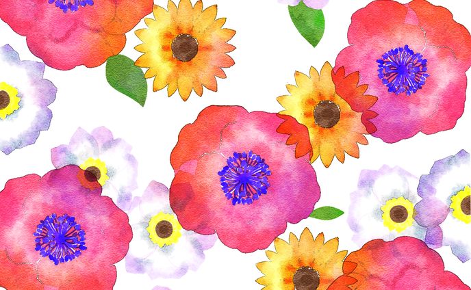 水彩風ボタニカルアート