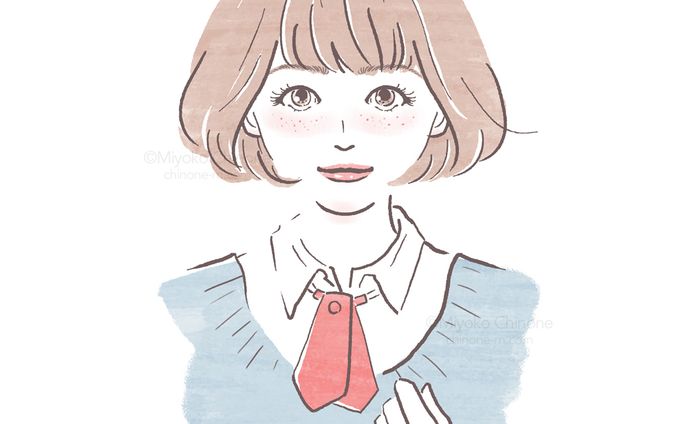 セミリボン　女子高校生