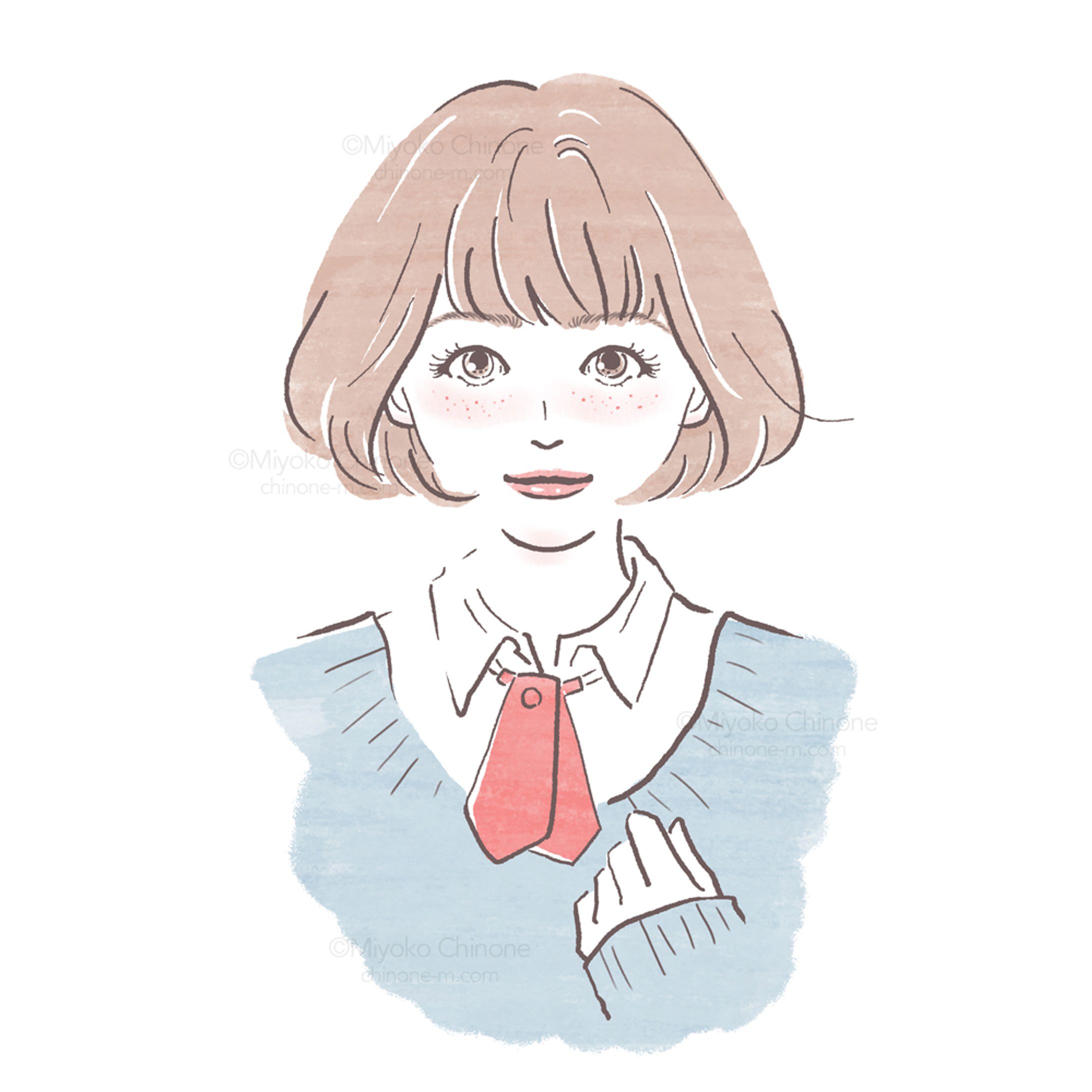 セミリボン　女子高校生-1