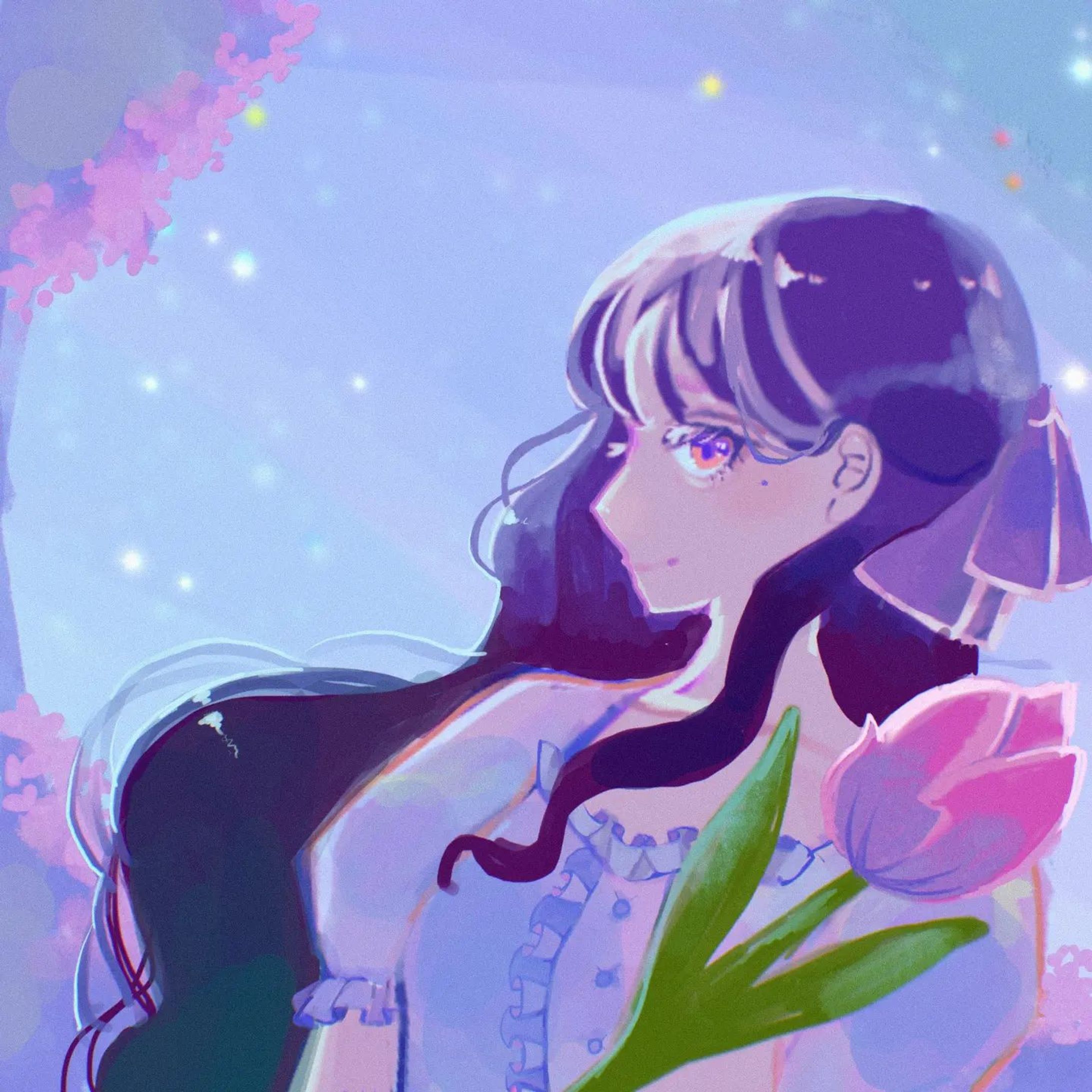 🌷

#illustration
#artstagram
#アート 
#art
#artwork
#painting
#그림
#いらすとぐらむ
#イラスト好きと繋がりたい
#followme
#likeforlikes
#instagood
#blue
#purple
#sky
#dream
#sunset
#evening
#夜明け
#blue
#landscape
#landscapepainting
#風景画
#風景
#japan
#풍경
#Tulip
#ゆめかわ
#pastel
#beautiful-1