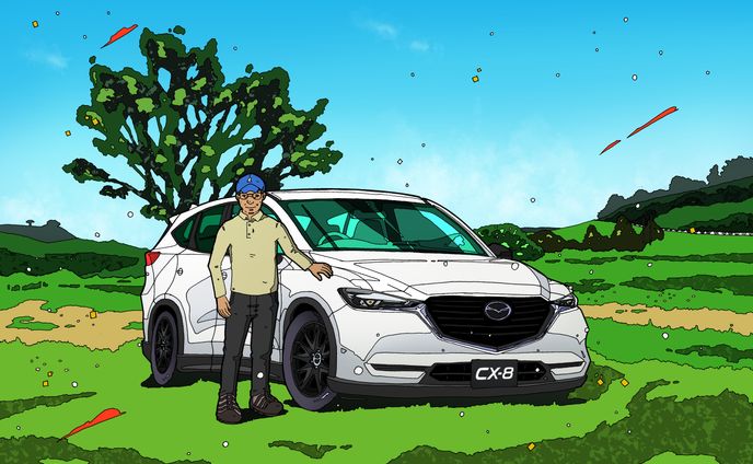 愛車オーダーイラスト マツダCX-8