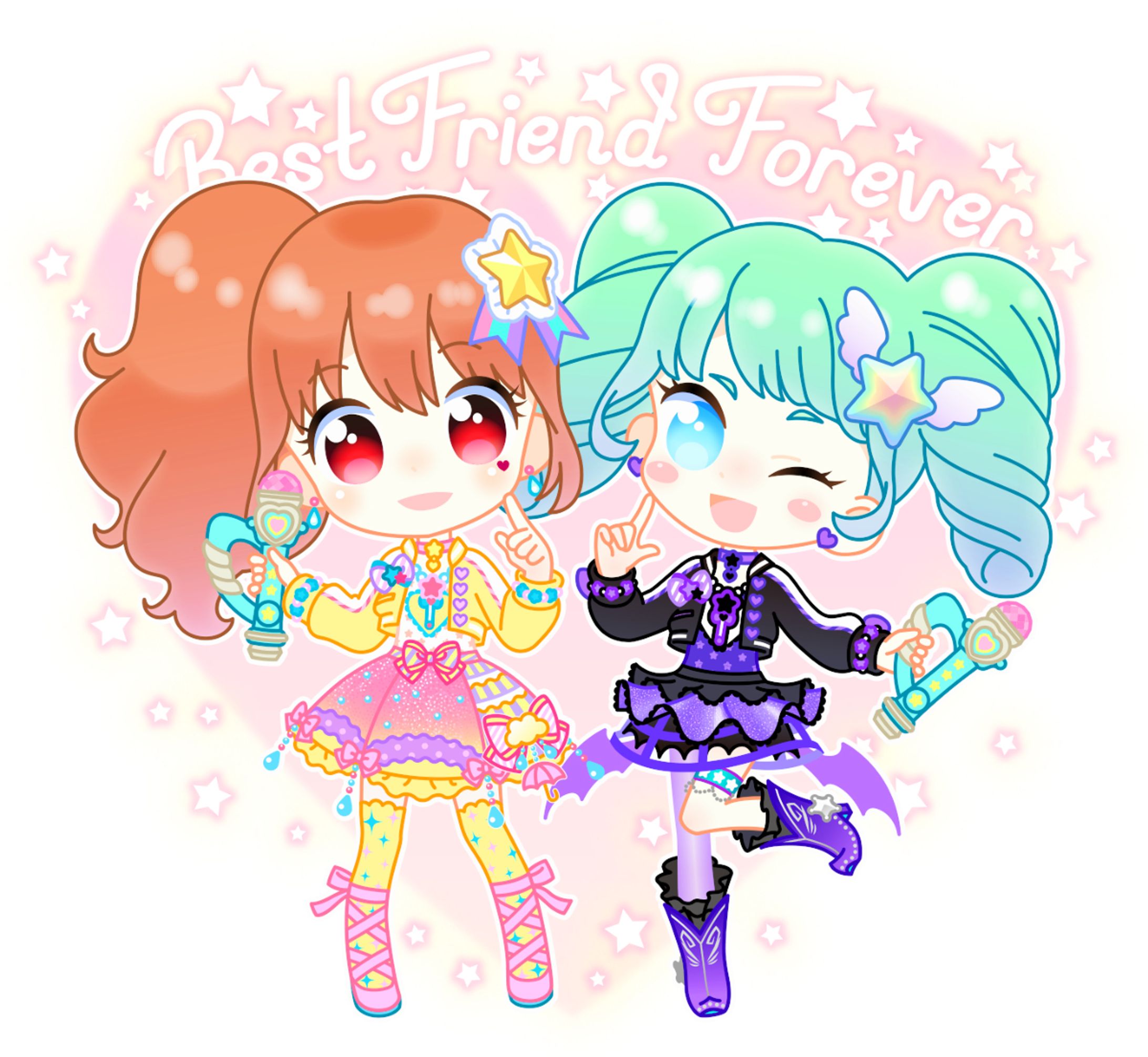 お友達のマイキャラちゃんとうちの子-1