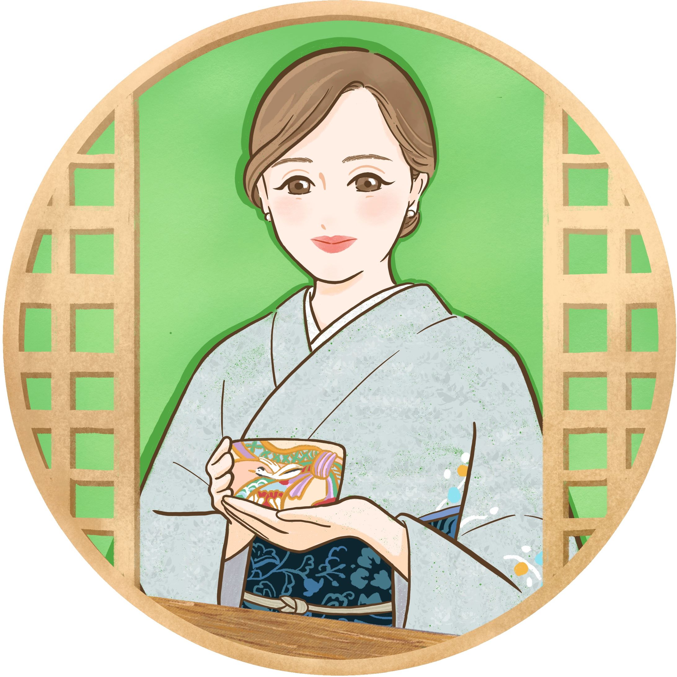 似顔絵アイコン-茶道-1