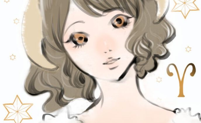 星座女子　牡羊座
＃星座女子　＃ガーリー　＃イラスト ＃イラストレーター　＃illustration　#bis_イラスト