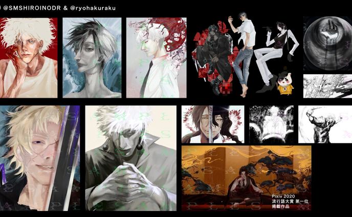 オリジナルキャラクター&版権FAの立ち絵・1枚絵・抽象画・グラフィックデザイン