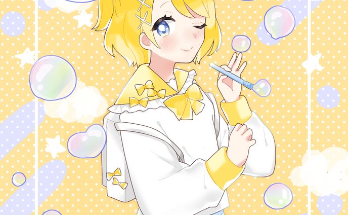 シャボン玉と女の子