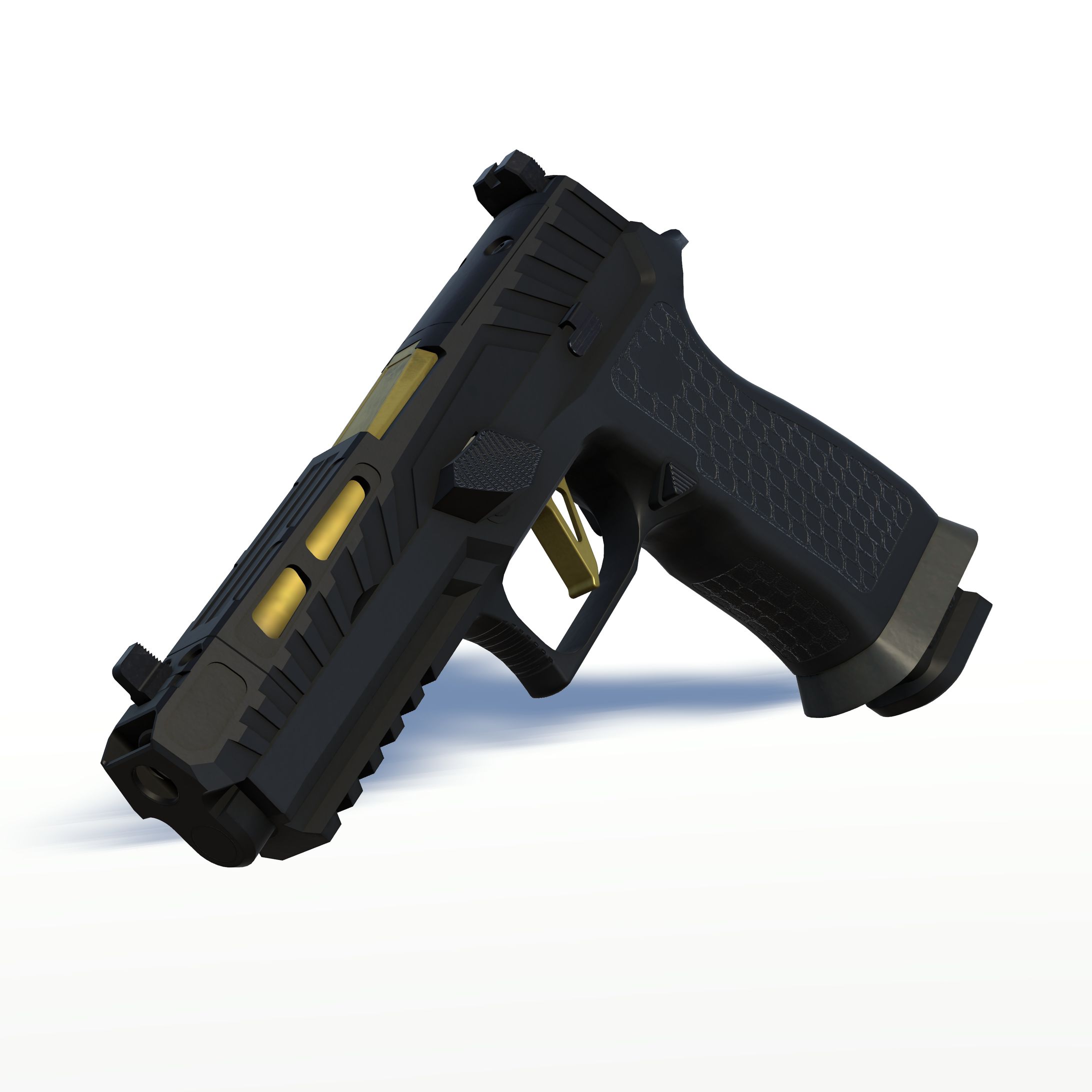 【モデル制作】拳銃モデル-1