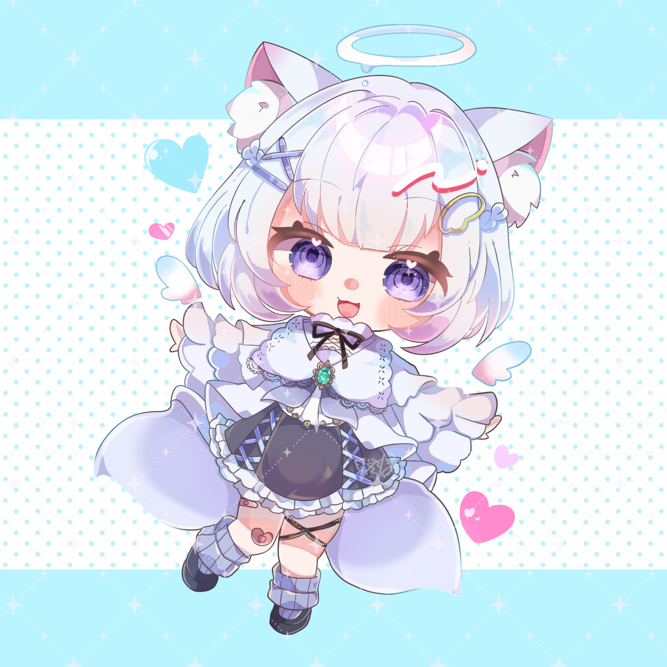 天羽しあ様ミニキャライラスト-1