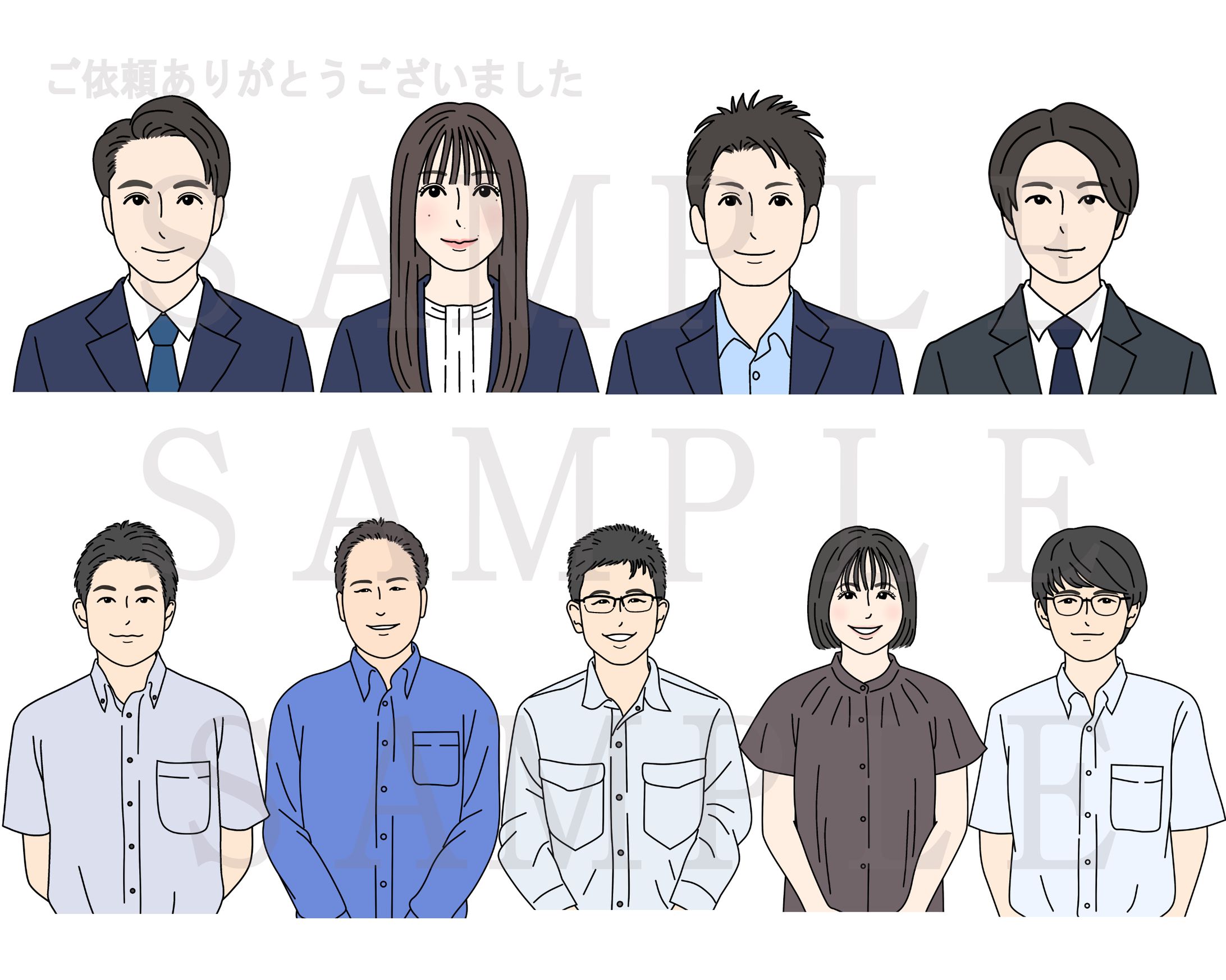 スタッフ紹介の似顔絵-1