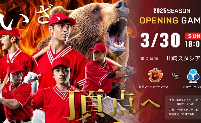野球チームの試合宣伝画像