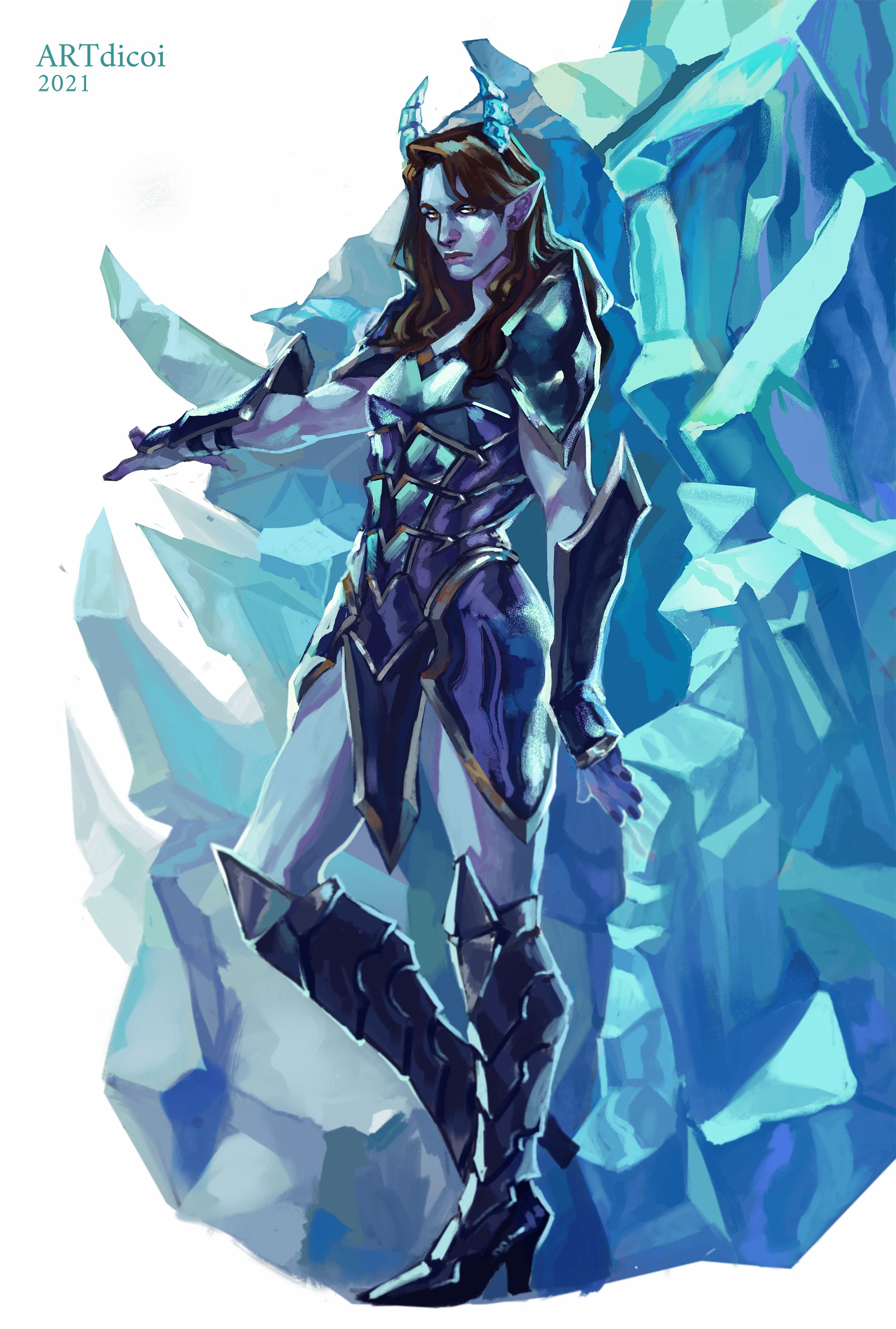 Ice Tiefling - TTRPG-1