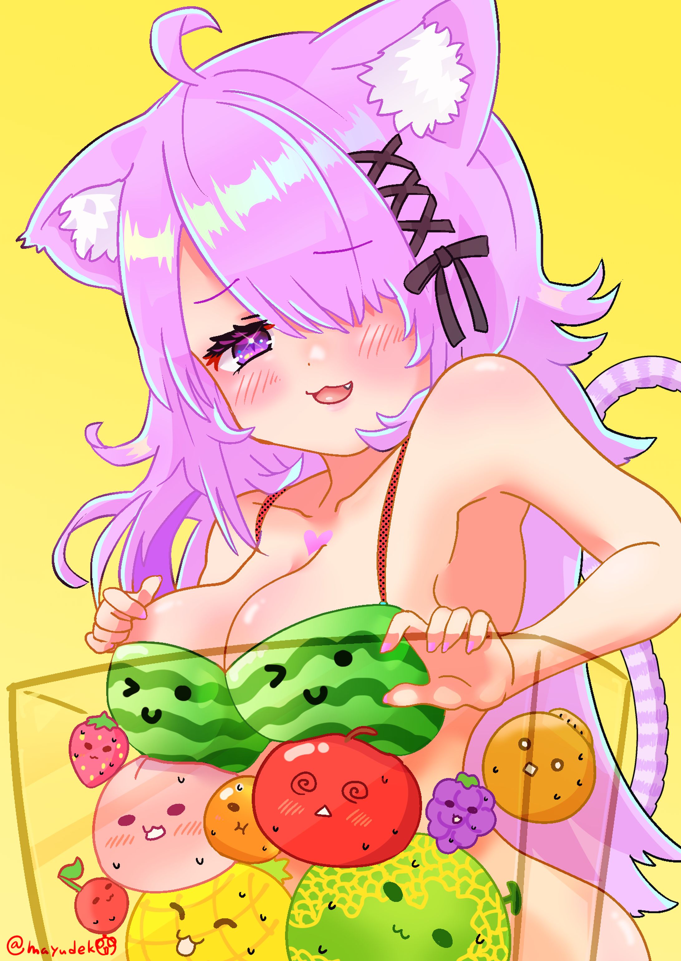 【二次創作】猫又おかゆ_スイカゲーム-1