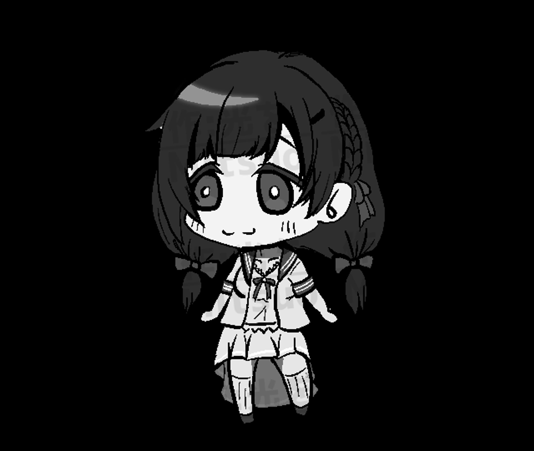 桜はる立ち絵ラフ-1