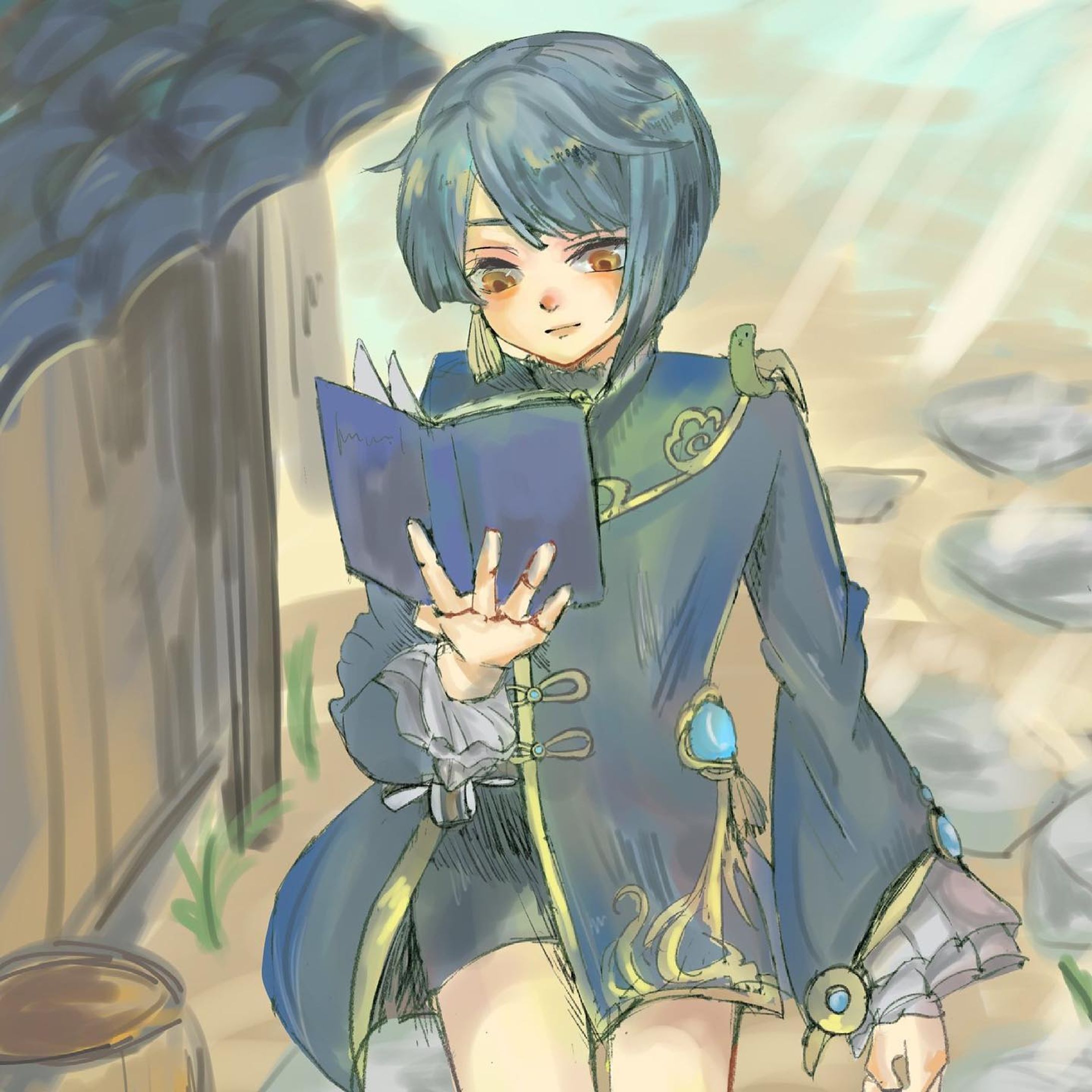 本の虫

#ilustración #digital #digitaldrawing #original #art #colorful #drawing #painting #dibujo #иллюстрация #イラスト#digitalpainting #digitalart #illustration #fanart #dibujodigital #instaart #procreate #ipad #clipstudiopaint
#genshinimpact #genshinimpactfanart #原神 #行秋 #xingqiu-1