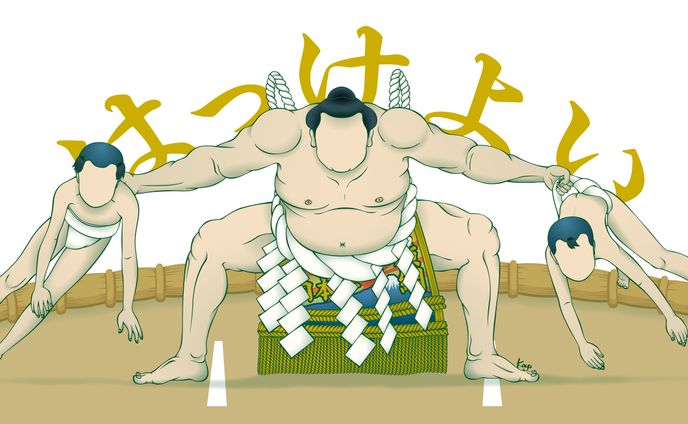 相撲 顔出しパネル