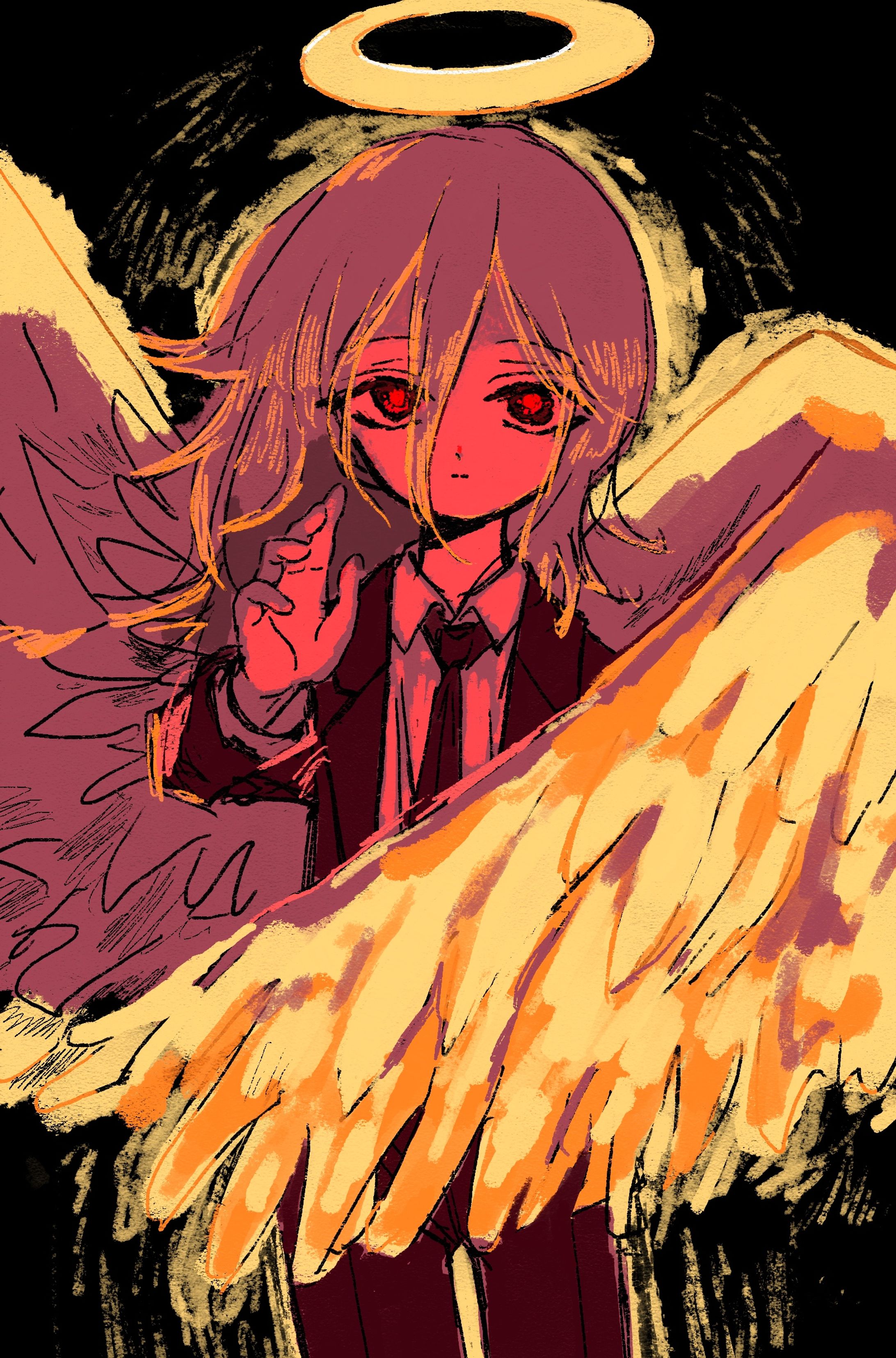 天使の悪魔（「チェンソーマン」ファンアート）-1