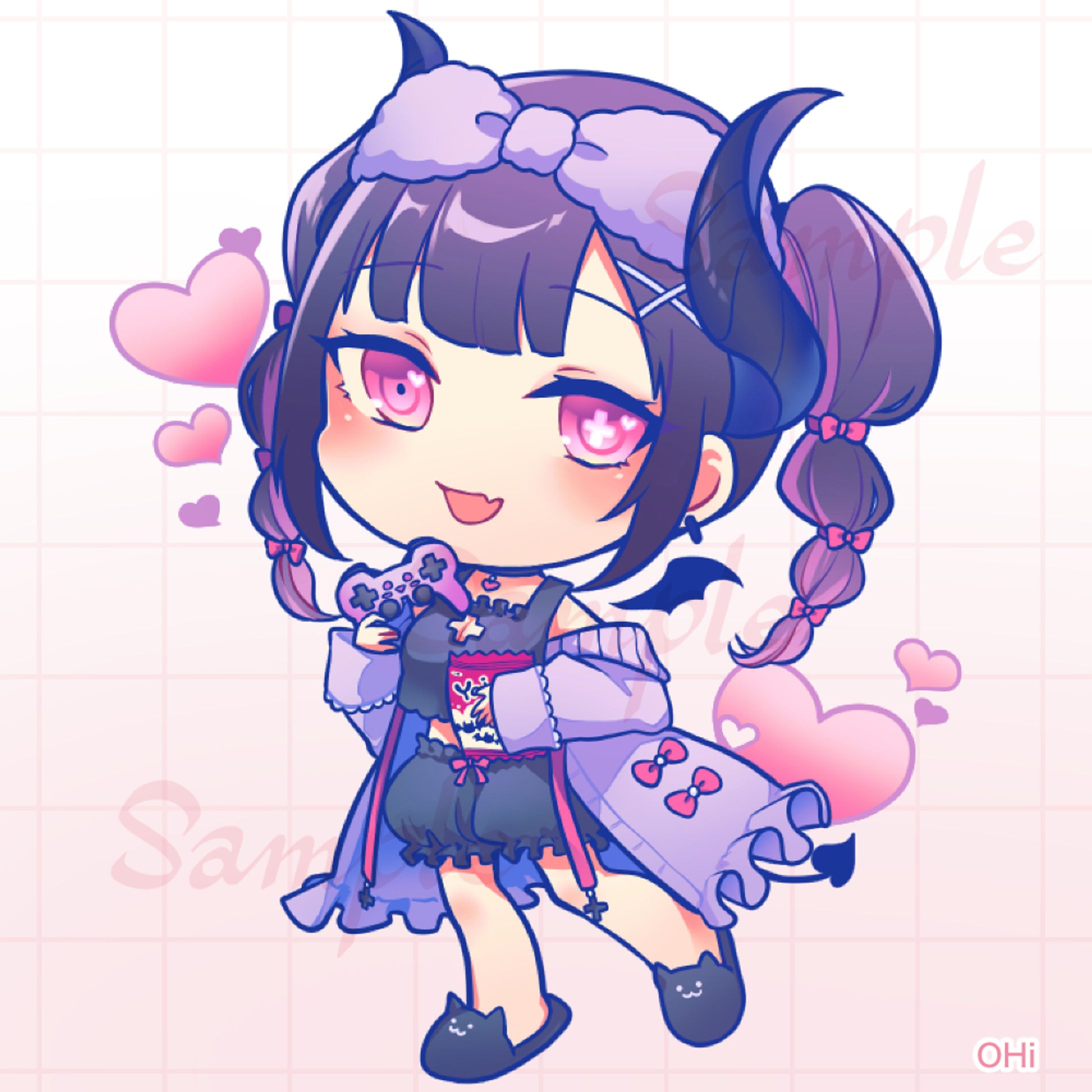 ミニキャライラスト（宵ノチル様）-1