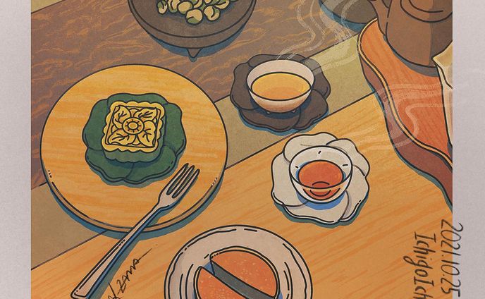 出会いに感謝です🍵🥮

#illustration #sketch #drawing #diary #illustration_daily  #illustagram #art #artwork #graphic #graphicdesign  #中国茶房一期一会  #chinesetea #中国茶