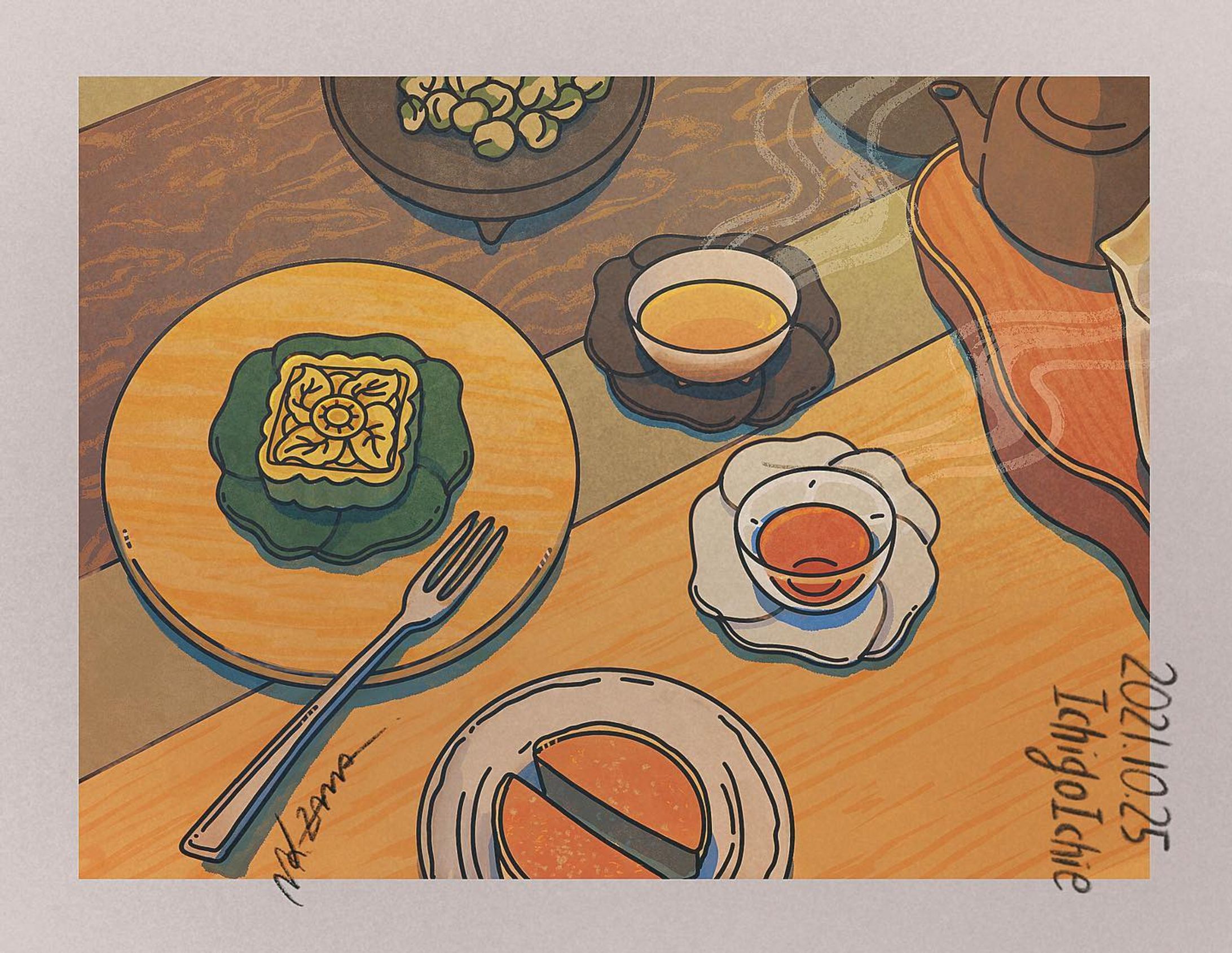 出会いに感謝です🍵🥮

#illustration #sketch #drawing #diary #illustration_daily  #illustagram #art #artwork #graphic #graphicdesign  #中国茶房一期一会  #chinesetea #中国茶-1
