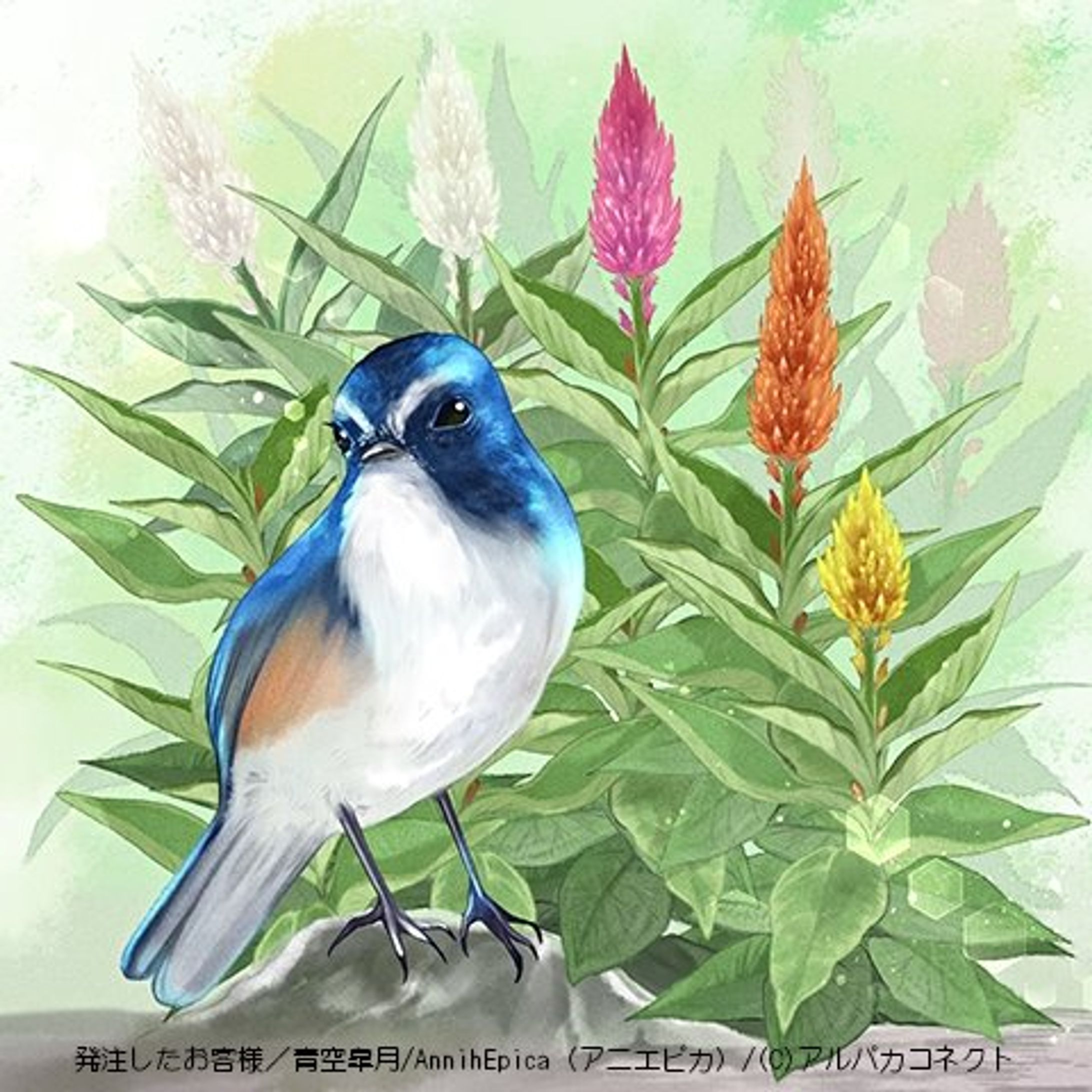 花と小鳥-1