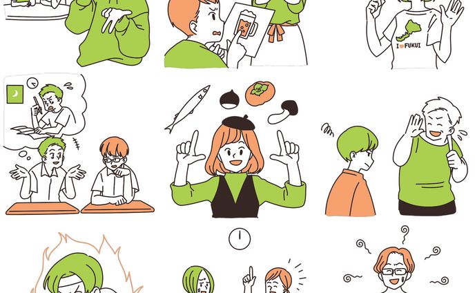 レアジョブの"クスッとくる英語フレーズ"ポストのイラスト