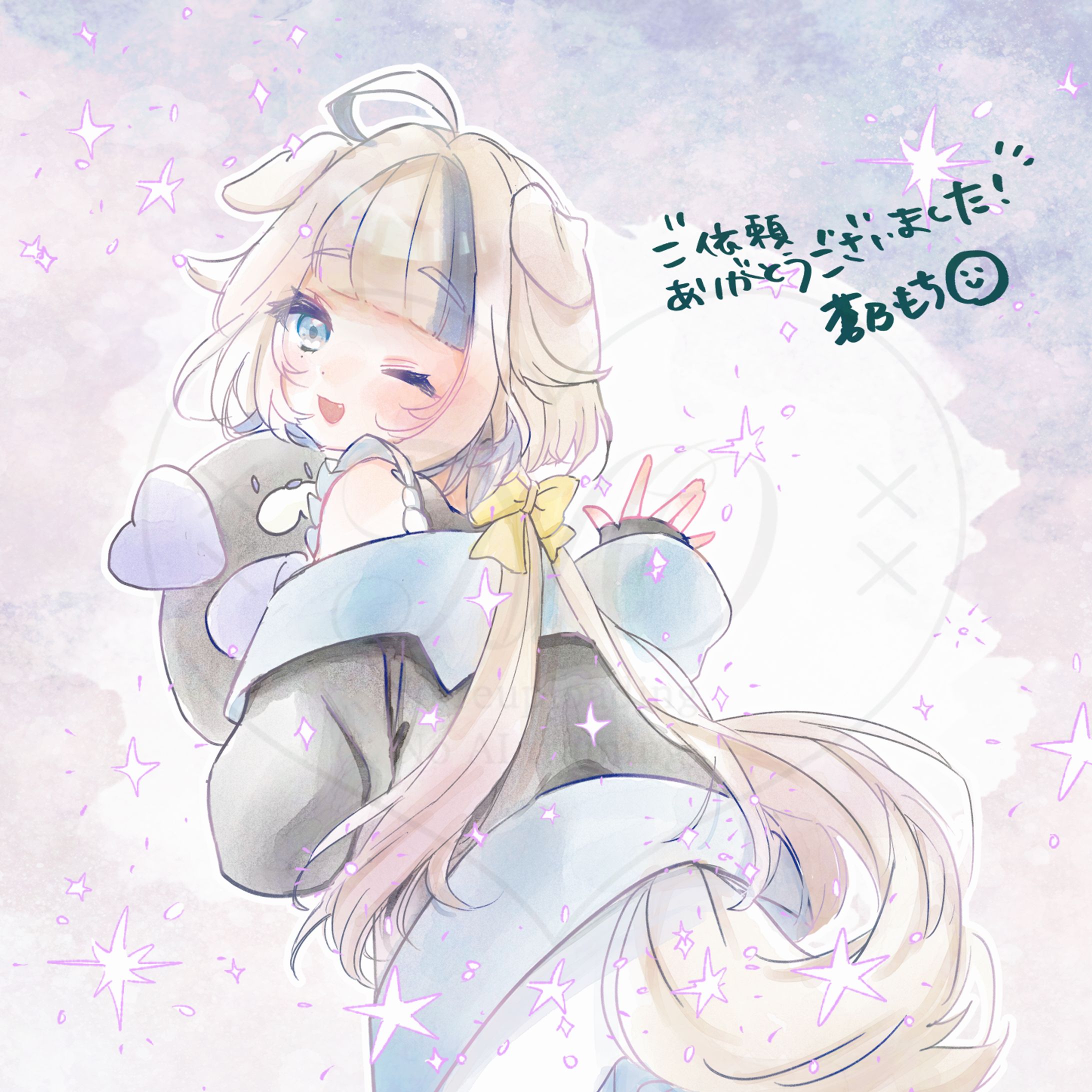 織望とい様収益化記念用イラスト（御先しお様よりプレゼントのご依頼）-1