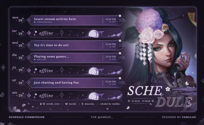 Anruki's Stream Schedule