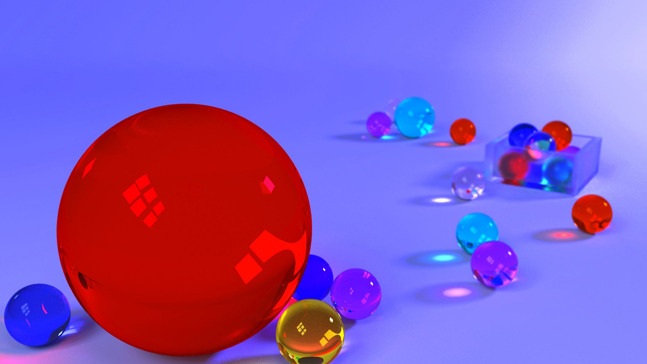 blender練習・ビー玉質感(Cycles　Render使用)-1