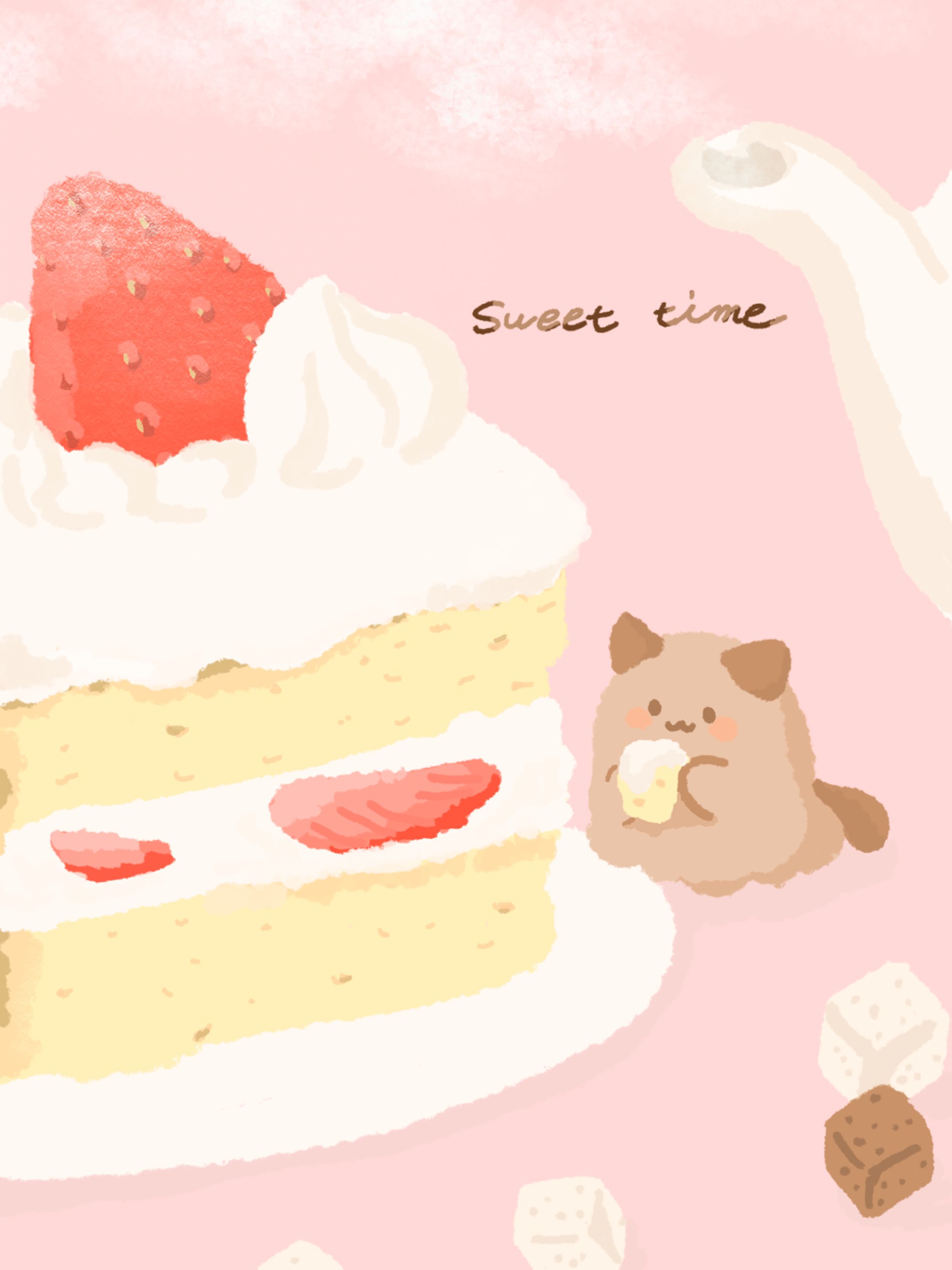 ショートケーキともうふねこ-1