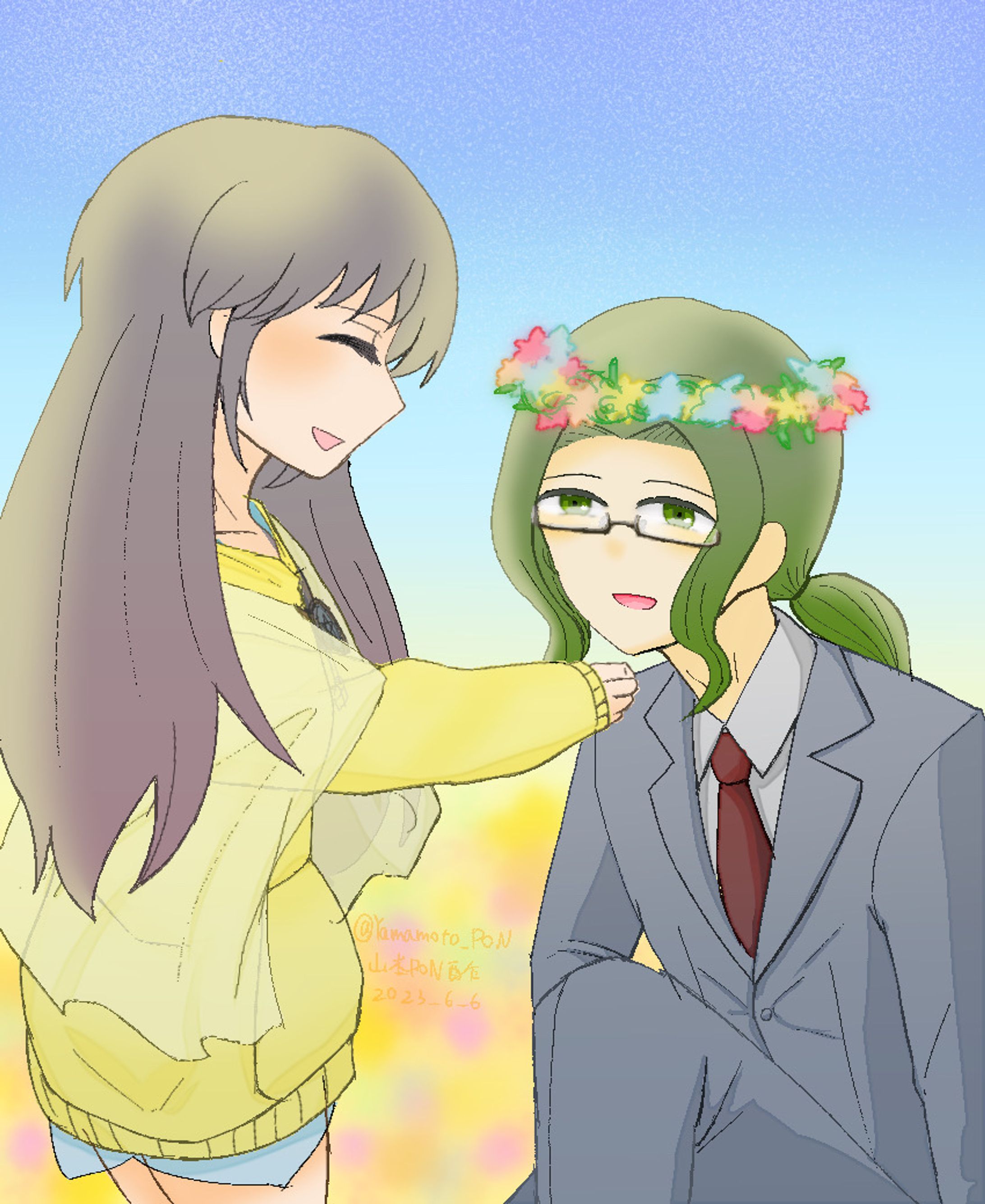 ひまつぶし卓のイラスト2-1