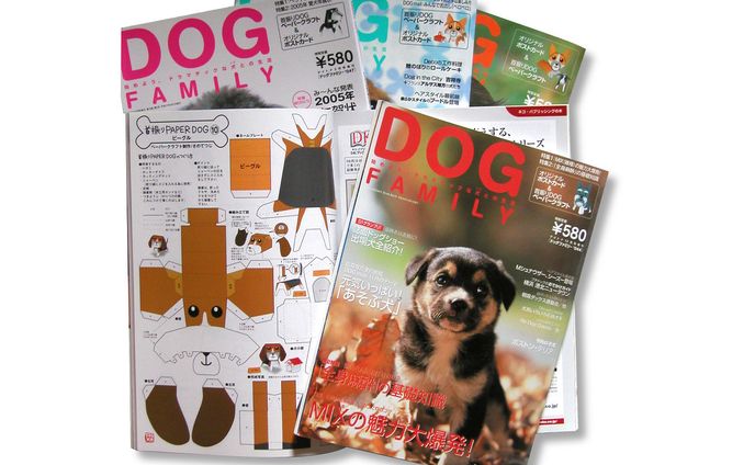 DOGfamilyの犬のペーパークラフト
