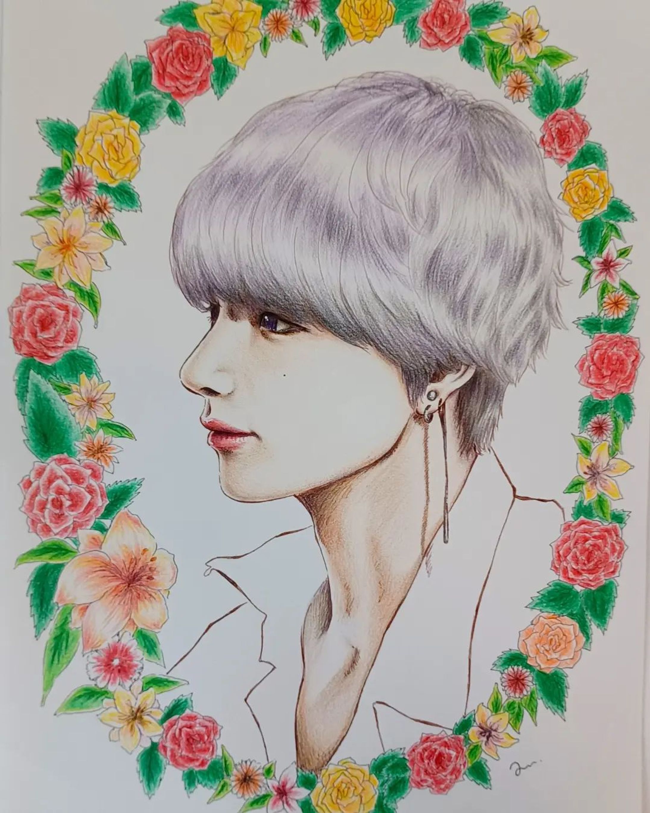 テテの横顔。⁡
⁡⁡
⁡#bts ⁡
⁡#btsfanart ⁡
⁡#テテ ⁡
⁡#v ⁡
⁡#キムテヒョン ⁡
⁡#似顔絵 ⁡
#イラスト ⁡
⁡#drawing ⁡
⁡#色鉛筆画 ⁡
⁡#アナログ絵 ⁡
⁡#army ⁡
⁡#kimtaehyung ⁡
⁡#illustration-1