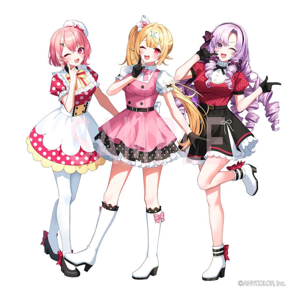 星川サラ様×壱百満天原サロメ様×笹木咲様(cover)「POP IN 2」MVイラスト